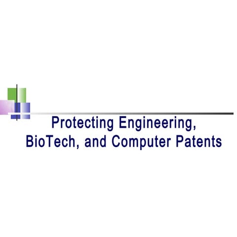 engineering biotech and computer patents
