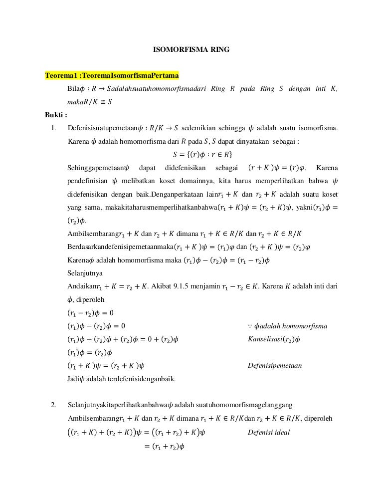 Isomorfisma Ring Baru