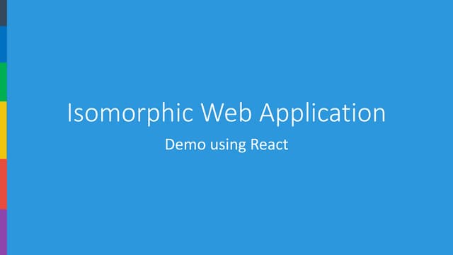Isomorphic web application