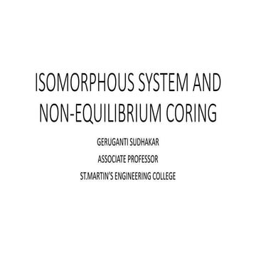 ISOMORPHOUS SYSTEM AND NON-EQUILIBRIUM CORING.pptx