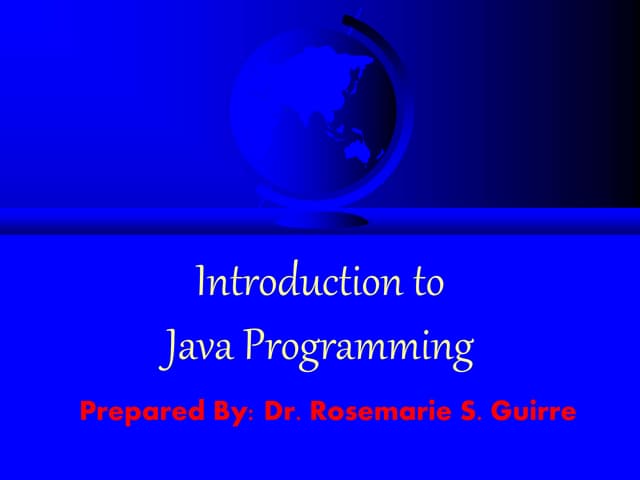 Introduction to Java Programming | PPT