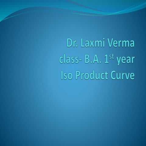 Iso product Curve