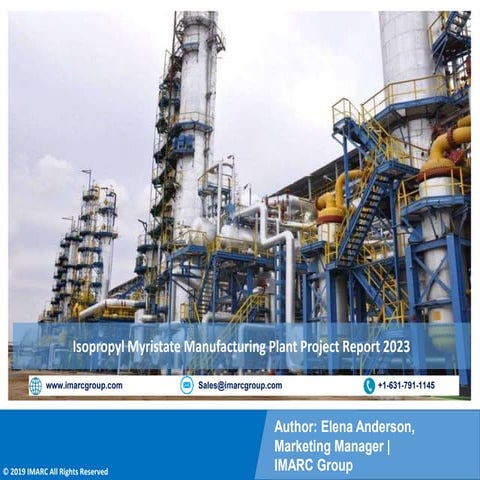 Isopropyl Myristate Manufacturing Plant Project Report PPT | Plant Cost ...