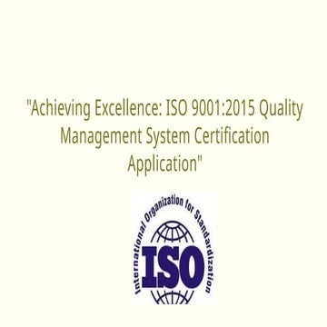 A COMPREHENSIVE GUIDE OF ISO CERTIFICATION | PPTX