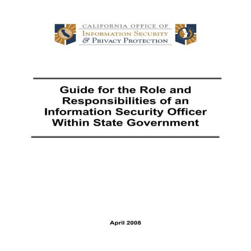 Roles of Information Security Officers in State Government