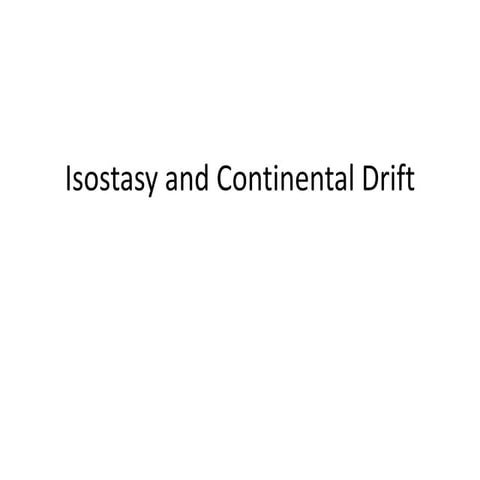 Isostasy and continental_drift