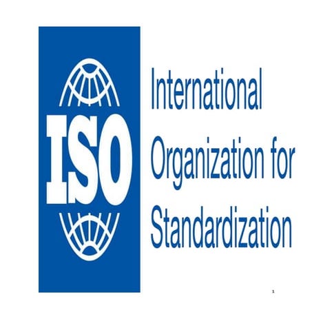 INTERNATIONAL ORGANIZATION FOR STANDARDIZATION(ISO)