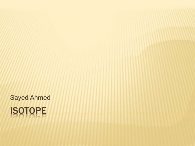 Isotope