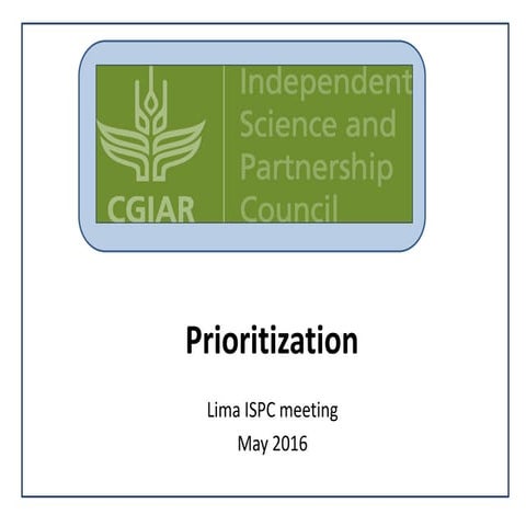 Prioritization - Patrick Webb