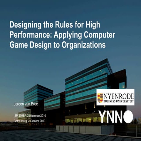 Designing the Rules for High Performance