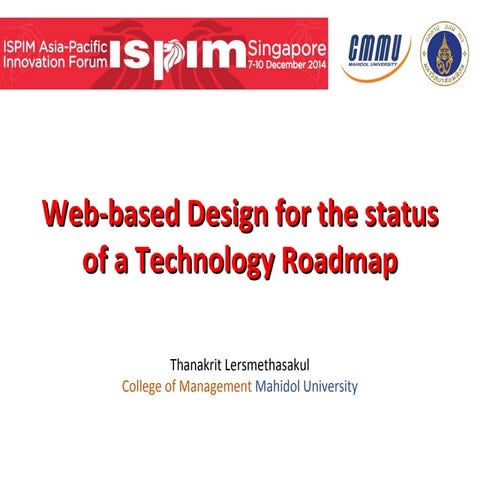 Web-based Design for the status of a Technology Roadmap