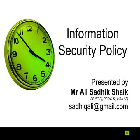 Information Systems Policy