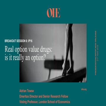 Real option value drugs: is it really an option?