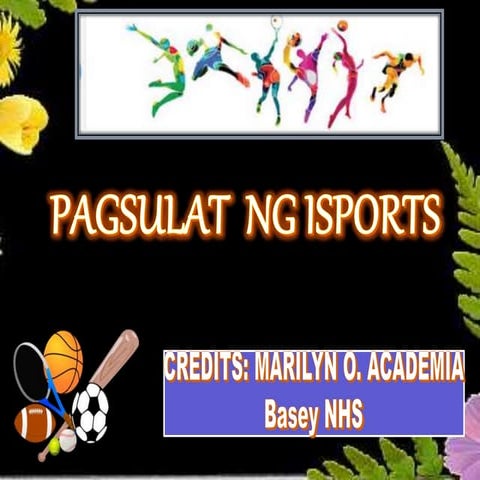 How to Write Sports o Balita
