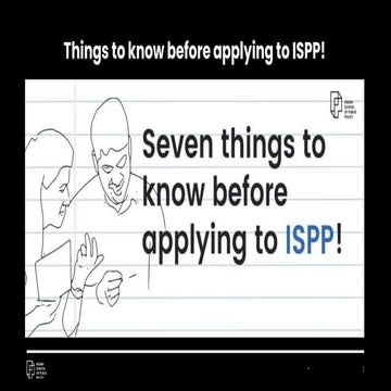 Things to know before applying to ISPP | PDF
