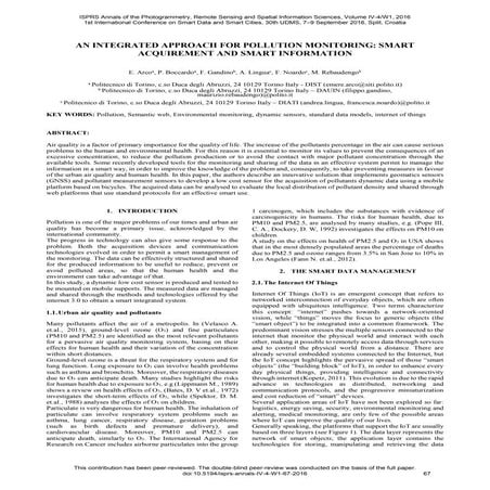 An integrated approach for pollution monitoring: smart acquirement and smart ...