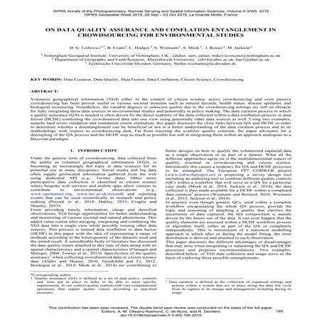 On Data Quality Assurance and Conflation Entanglement in Crowdsourcing for En...
