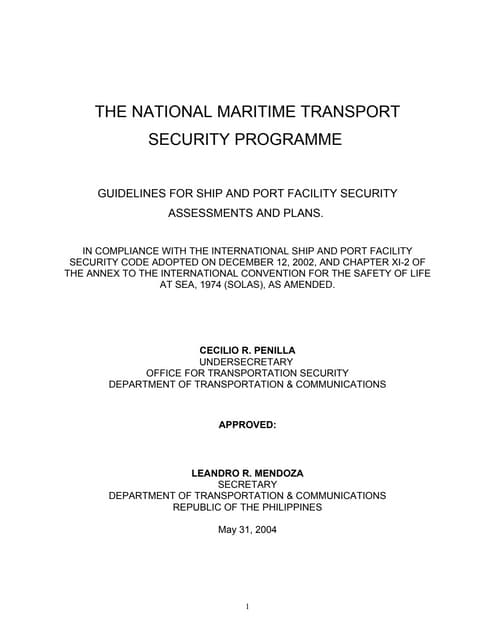 Isps code guidelines