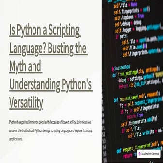 Is Python a Scripting Language Busting the Myth | PPT