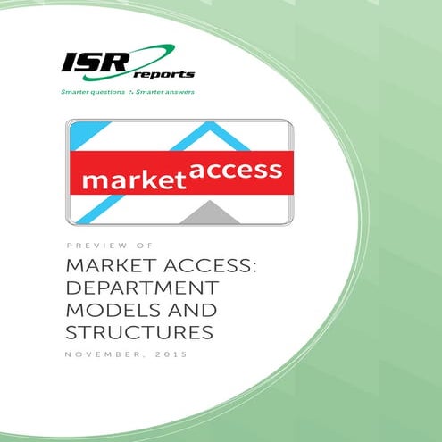 Market Access: department  models and structures