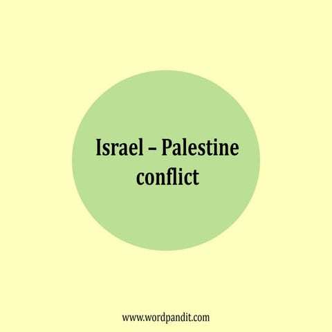 Israel palestine conflict