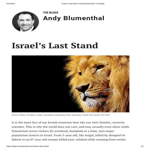 Israel's Last Stand