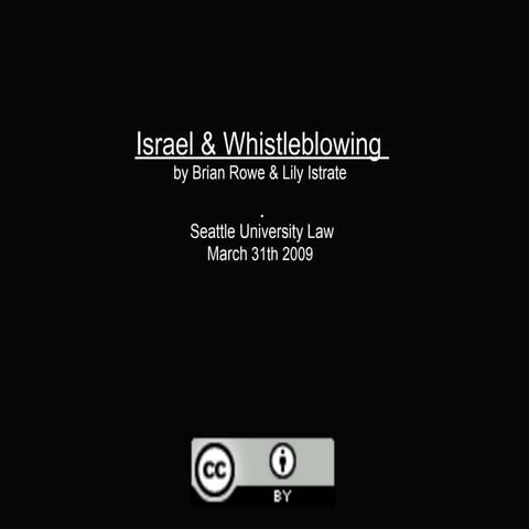 Israel & Whistleblowing