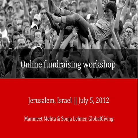 GlobalGiving's Online Fundraising Workshop Presentation in Jerusalem