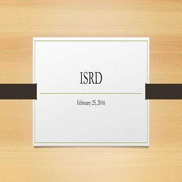 ISRD Winter 2016 Inclusion