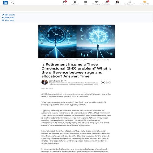 Is Retirement Income a Three Dimensional (3-D) problem_ What is the differenc...