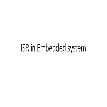 Understanding Interrupt Service Routines (ISR) in Embedded Systems ...