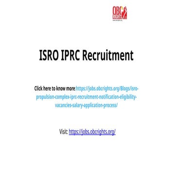 ISRO Propulsion Complex (IPRC) Recruitment 2024: Eligibility, Roles ...