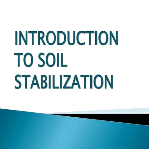 introduction to soil stabilization and introduction to geo textiles and synth...