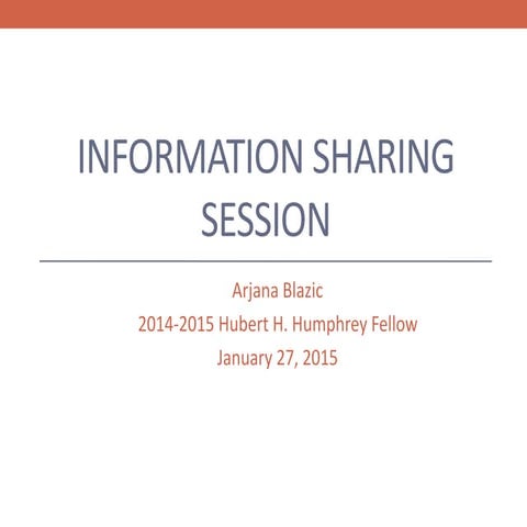 Information Sharing Session