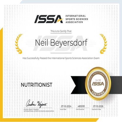 ISSA Nutritionist Certification - Jul 10, 2024