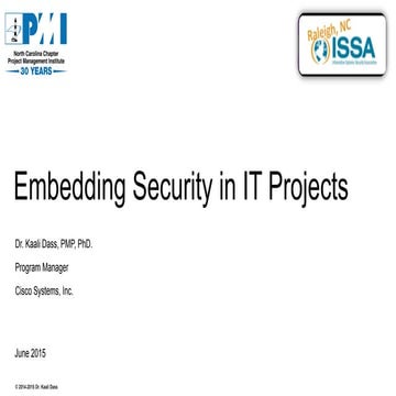Embedding Security in IT Projects