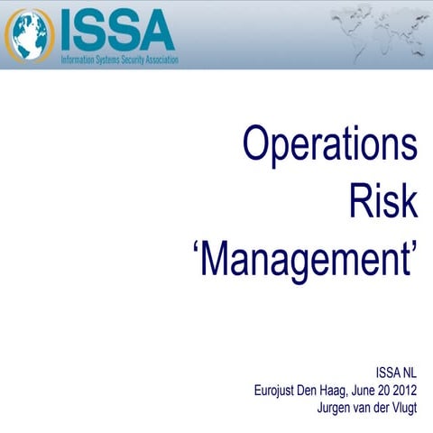 Operations Risk Management | PPTX
