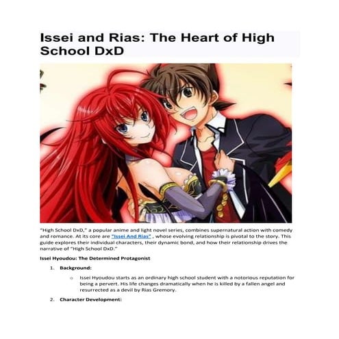 Issei and Rias: The Heart of High School DxD
