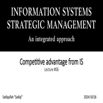 Information System Strategic Management_Lecture #06.pptx