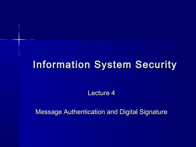 Iss lecture 4