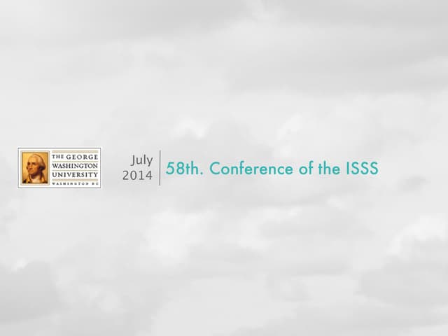 On Network Capitalism, Ernesto van Peborgh, ISSS Keynote, George Washington U...