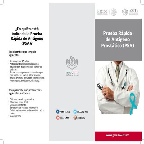 ISSSTE tríptico hiperplasia prostática | PDF