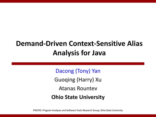 Demand-Driven Context-Sensitive Alias Analysis for Java