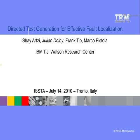 ISSTA 2010 Presentation