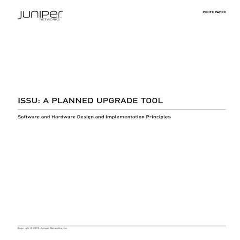 ISSU A PLANNED UPGRADE TOOL