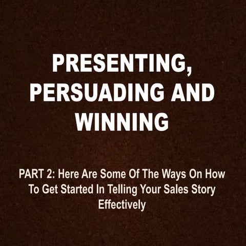 Presenting, Persuading And Winning (Part 2)| Is Success Resources Scam
