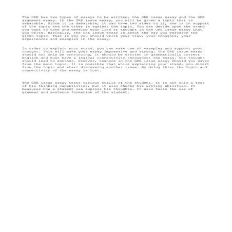 Issue based essays | TXT
