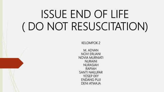 There's An Issue On Our End. We're On It. ISSUE END OF LIFE (DNR).pptx