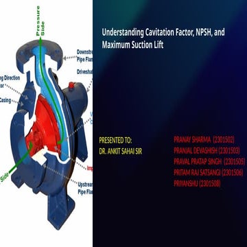 ISSUE OF CAVITATION IN PUMP IN THE CENTRIFUGAL PUMP, DESIGN ISSSUE IN ...