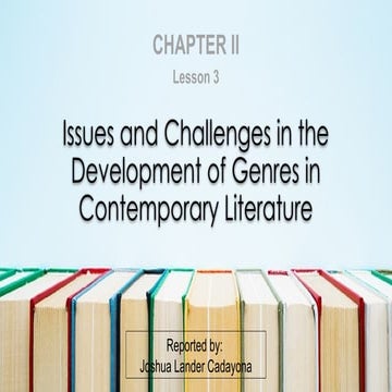 Issues and Challenges in the Development of Genres.pptx